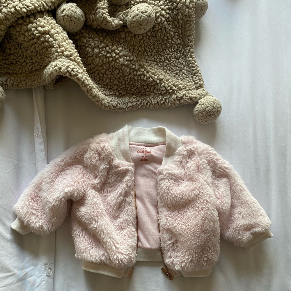 Fuzzy baby jacket
